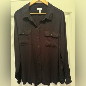 Womens Croft and Barrow black blouse. Size 2X